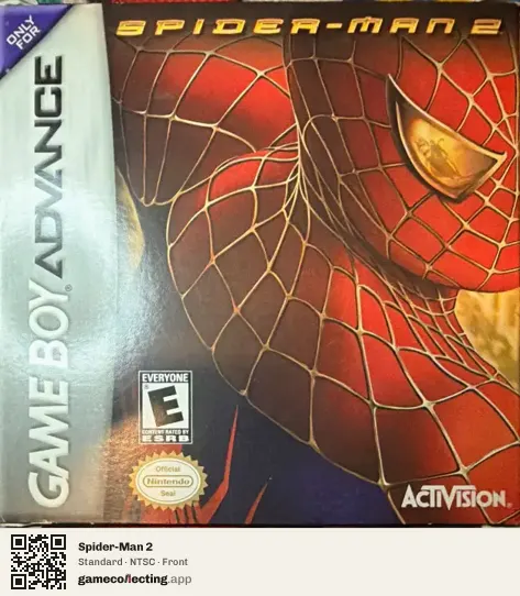 Spider-Man 2 Game Boy Advance, NTSC box front
