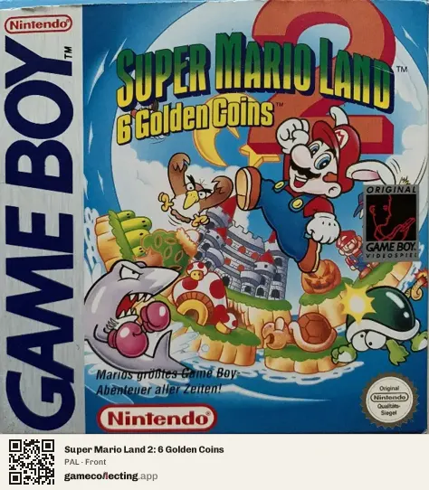 Super Mario Land 2: 6 Golden Coins Game Boy, PAL box front