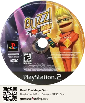 Buzz! The Mega Quiz PlayStation 2, NTSC disc