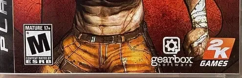Borderlands, the ESRB box on its front