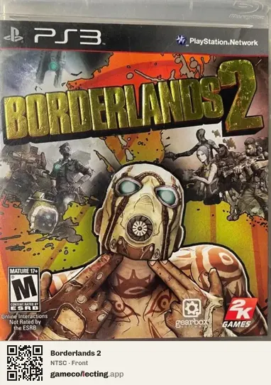 Borderlands 2 PlayStation 3, NTSC box front