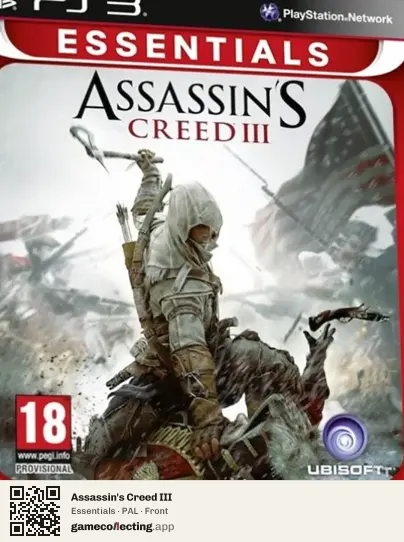 Assassin's Creed III PlayStation 3, PAL box front