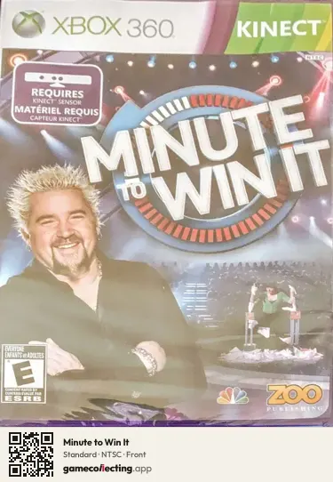 Minute to Win It Xbox 360, NTSC box front