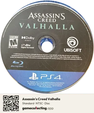 Assassin's Creed Valhalla PlayStation 4, NTSC disc