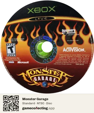 Monster Garage Xbox, NTSC disc
