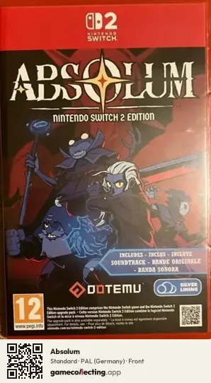 Absolum Nintendo Switch 2, Germany box front