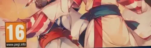 Utawarerumono: Prelude to the Fallen, the PEGI square on its front