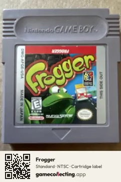 Frogger Game Boy, NTSC cartridge label