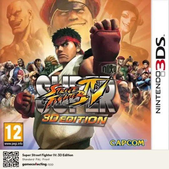 Super Street Fighter IV: 3D Edition Nintendo 3DS, PAL box front