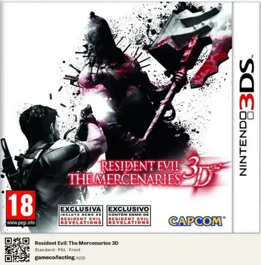 Resident Evil: The Mercenaries 3D Nintendo 3DS, PAL box front