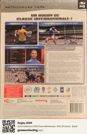Rugby 2005 Computer, France box back
