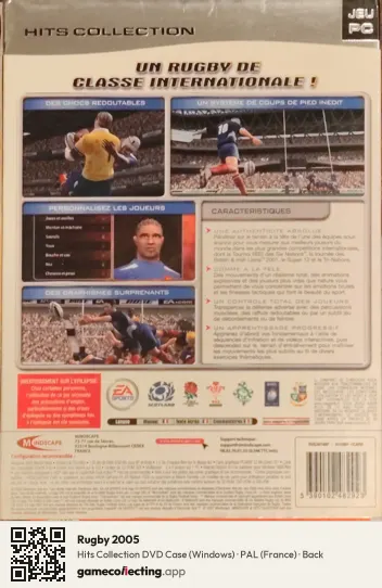 Rugby 2005 Computer, France box back