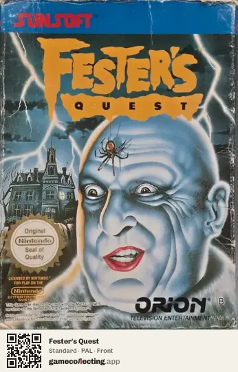 Fester's Quest Nintendo Entertainment System, PAL box front