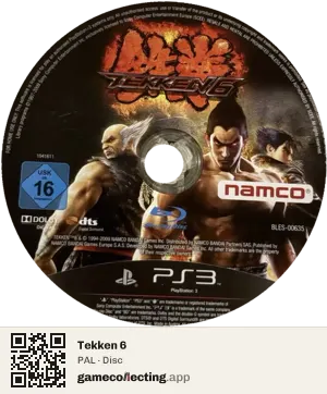 Tekken 6 PlayStation 3, PAL disc
