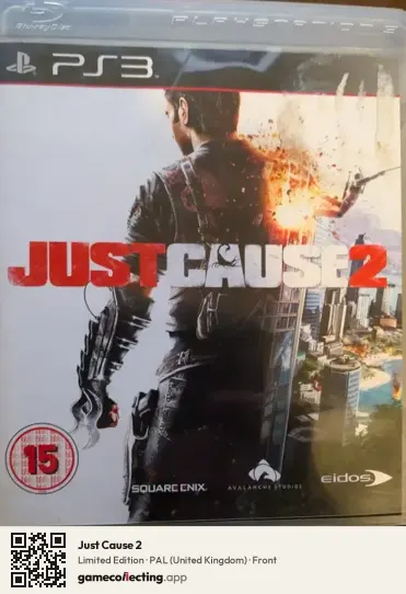 Just Cause 2 PlayStation 3, United Kingdom box front
