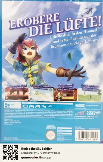Rodea the Sky Soldier Nintendo Wii U, Germany box back