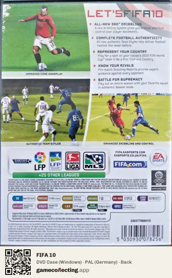 FIFA 10 Computer, Germany box back