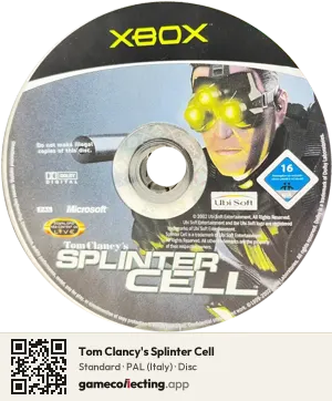 Tom Clancy's Splinter Cell Xbox, PAL disc