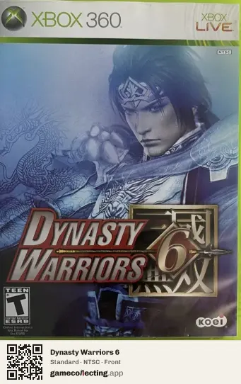 Dynasty Warriors 6 Xbox 360, NTSC box front