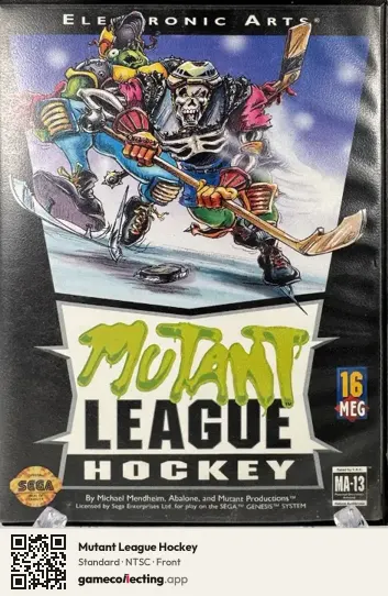 Mutant League Hockey Sega Mega Drive / Genesis, NTSC box front