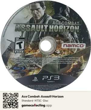 Ace Combat: Assault Horizon PlayStation 3, NTSC disc