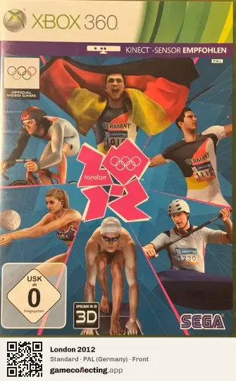London 2012 Xbox 360, Germany box front