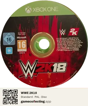 WWE 2K18 Xbox One, PAL disc