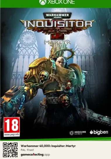 Warhammer 40,000: Inquisitor: Martyr Xbox One, PAL box front