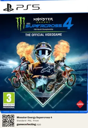 Monster Energy Supercross 4 PlayStation 5, PAL box front