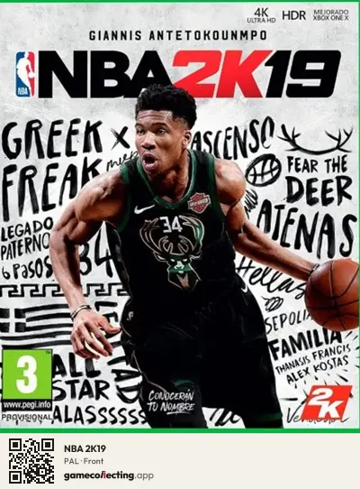 NBA 2K19 Xbox One, PAL box front