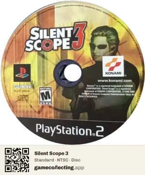 Silent Scope 3 PlayStation 2, NTSC disc