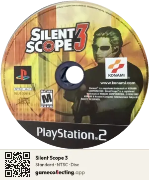 Silent Scope 3 PlayStation 2, NTSC disc