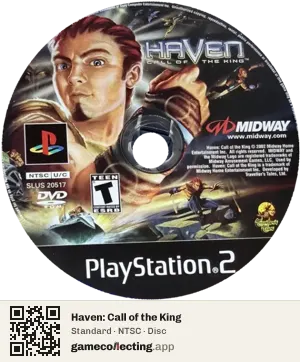 Haven: Call of the King PlayStation 2, NTSC disc