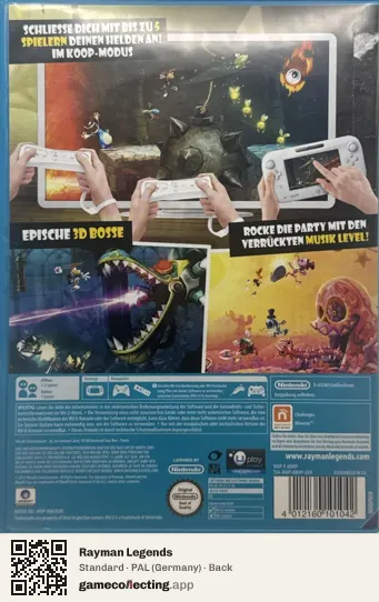 Rayman Legends Nintendo Wii U, Germany box back