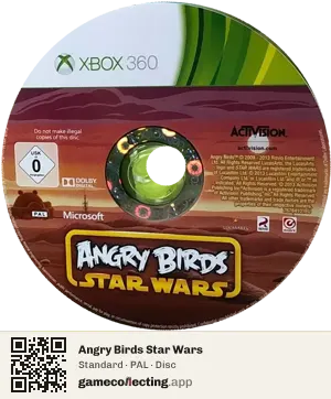Angry Birds Star Wars Xbox 360, PAL disc