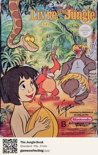 The Jungle Book Nintendo Entertainment System, PAL box front