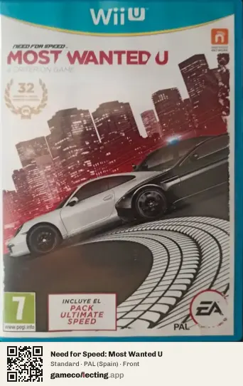 Need for Speed: Most Wanted U Nintendo Wii U, Spain box front