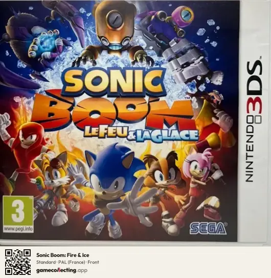 Sonic Boom: Fire & Ice Nintendo 3DS, France box front