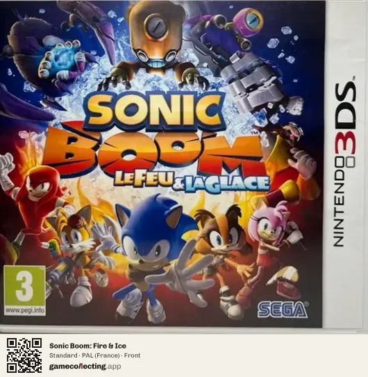 Sonic Boom: Fire & Ice Nintendo 3DS, France box front