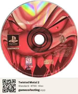 Twisted Metal 2 PlayStation, NTSC disc