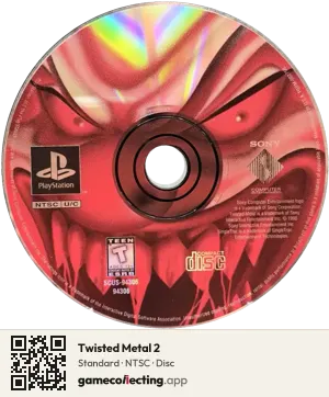Twisted Metal 2 PlayStation, NTSC disc