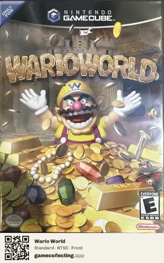 Wario World Nintendo GameCube, NTSC box front