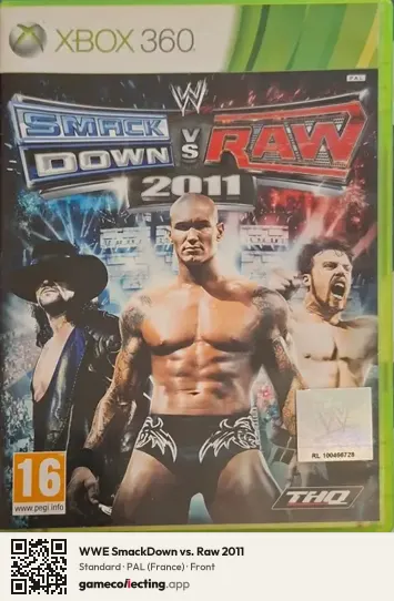 WWE SmackDown vs. Raw 2011 Xbox 360, France box front