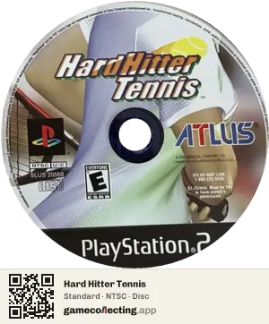 Hard Hitter Tennis PlayStation 2, NTSC disc