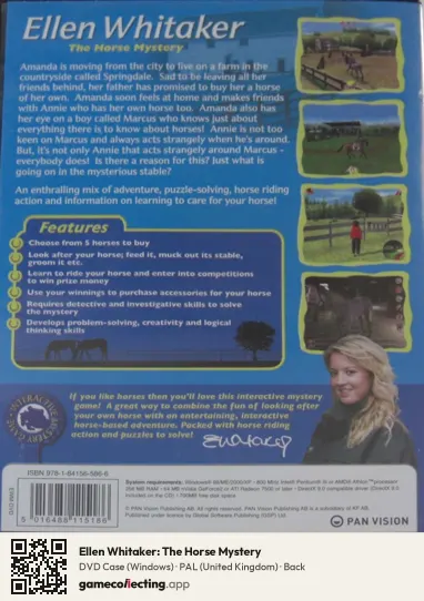 Ellen Whitaker: The Horse Mystery Computer, United Kingdom box back