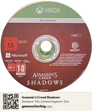 Assassin's Creed Shadows Xbox Series X, PAL disc