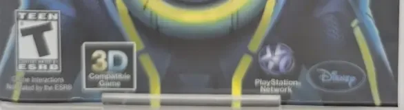 Tron: Evolution, the ESRB box on its front