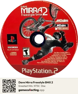 Dave Mirra Freestyle BMX 2 PlayStation 2, NTSC disc