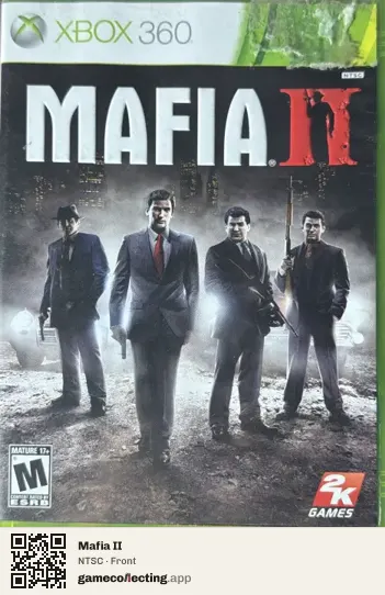 Mafia II Xbox 360, NTSC box front