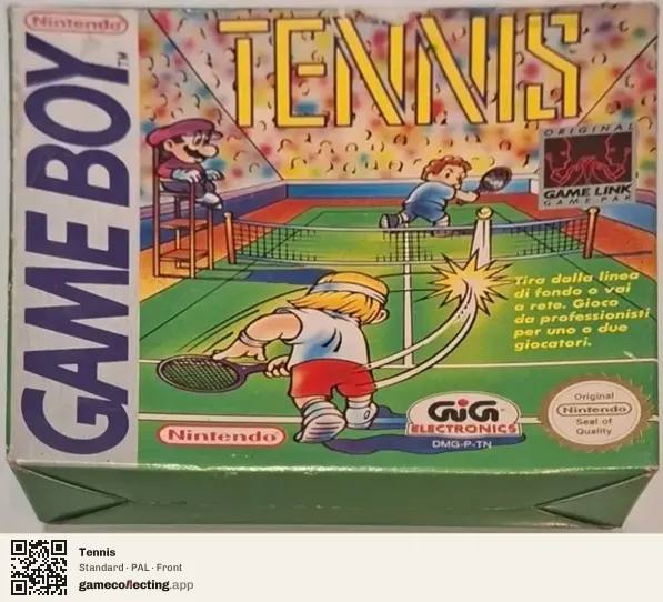 Tennis Game Boy, PAL box front